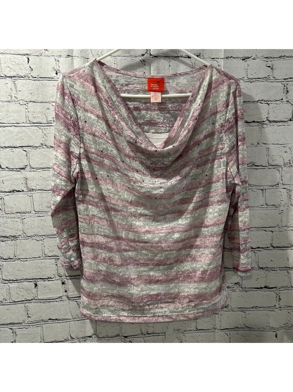 Ladies Hearts of Palm long sleeve top Size PL